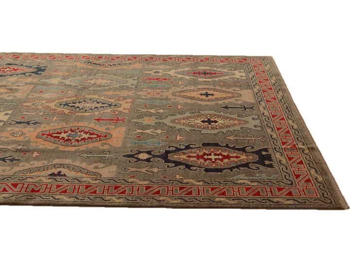 6' 9 x 9' 4 Hand Knotted Kazak Rug