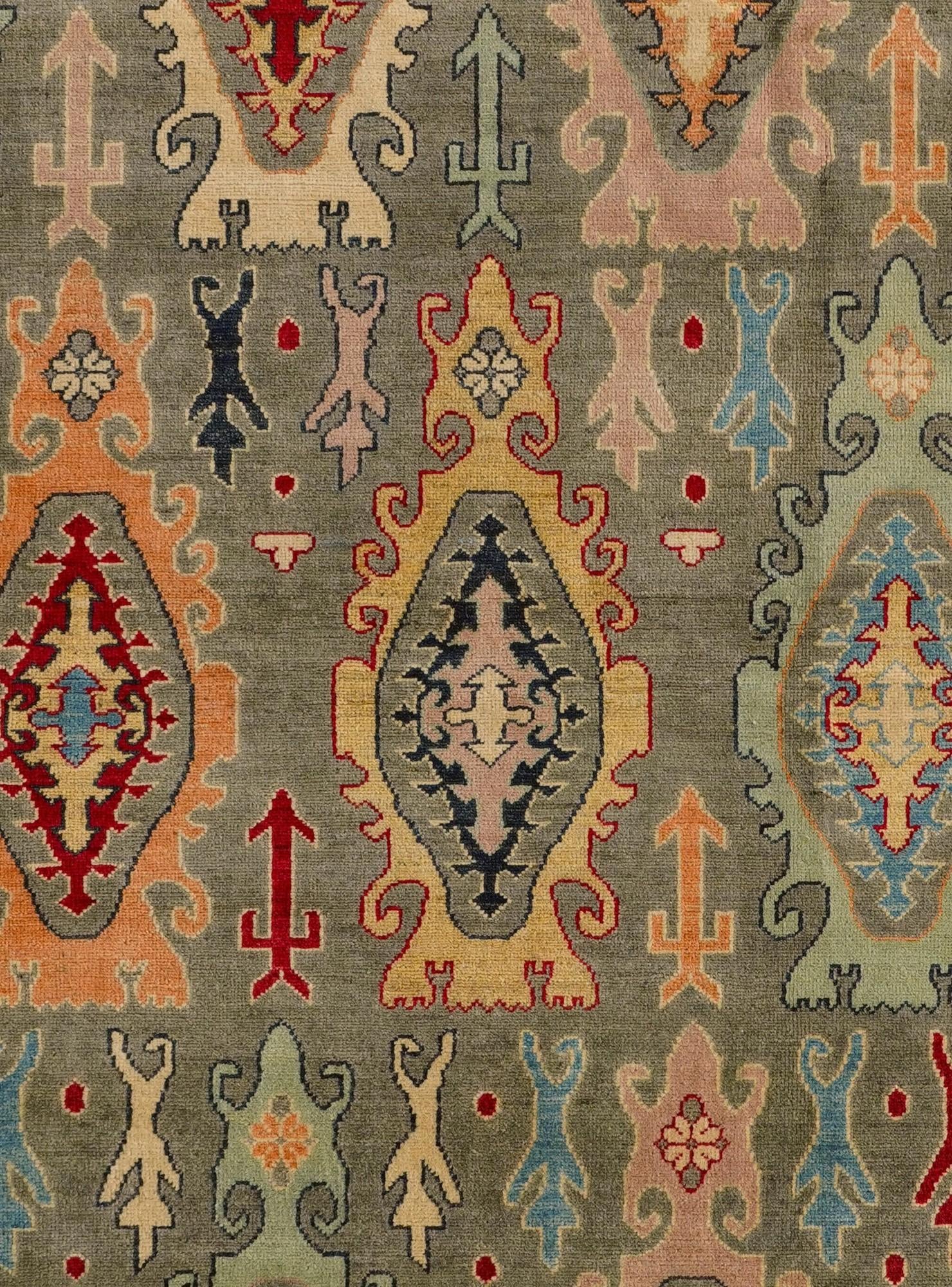 6' 9 x 9' 4 Hand Knotted Kazak Rug
