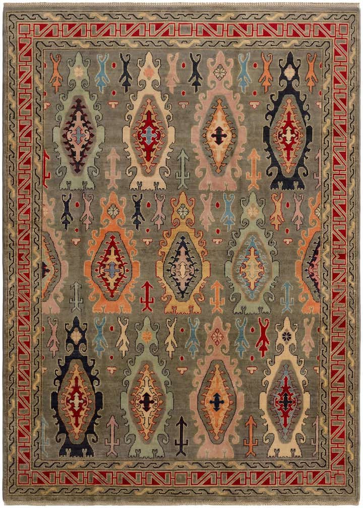 6' 9 x 9' 4 Hand Knotted Kazak Rug
