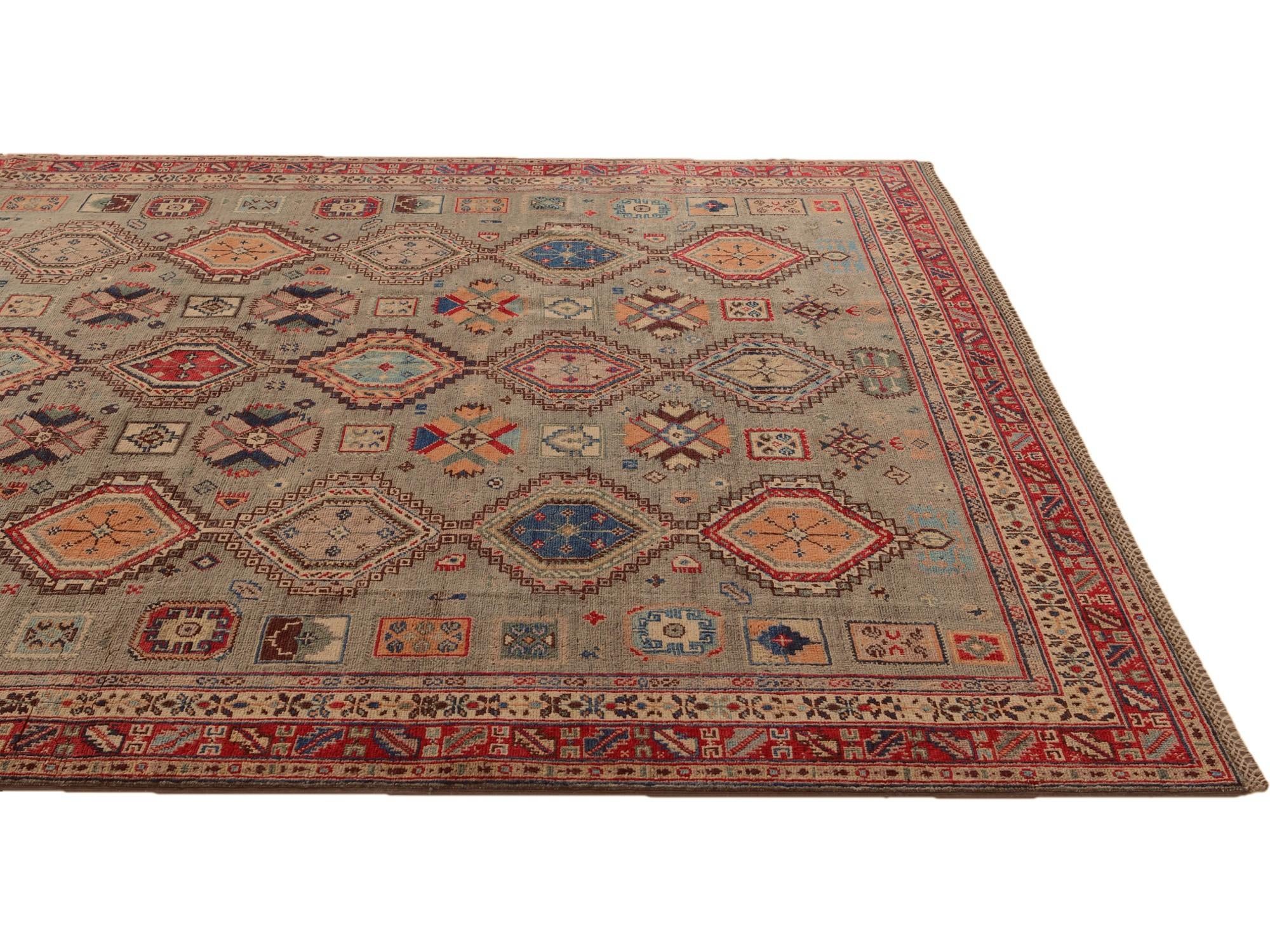 6' 5 x 9' 4 Hand Knotted Kazak Rug