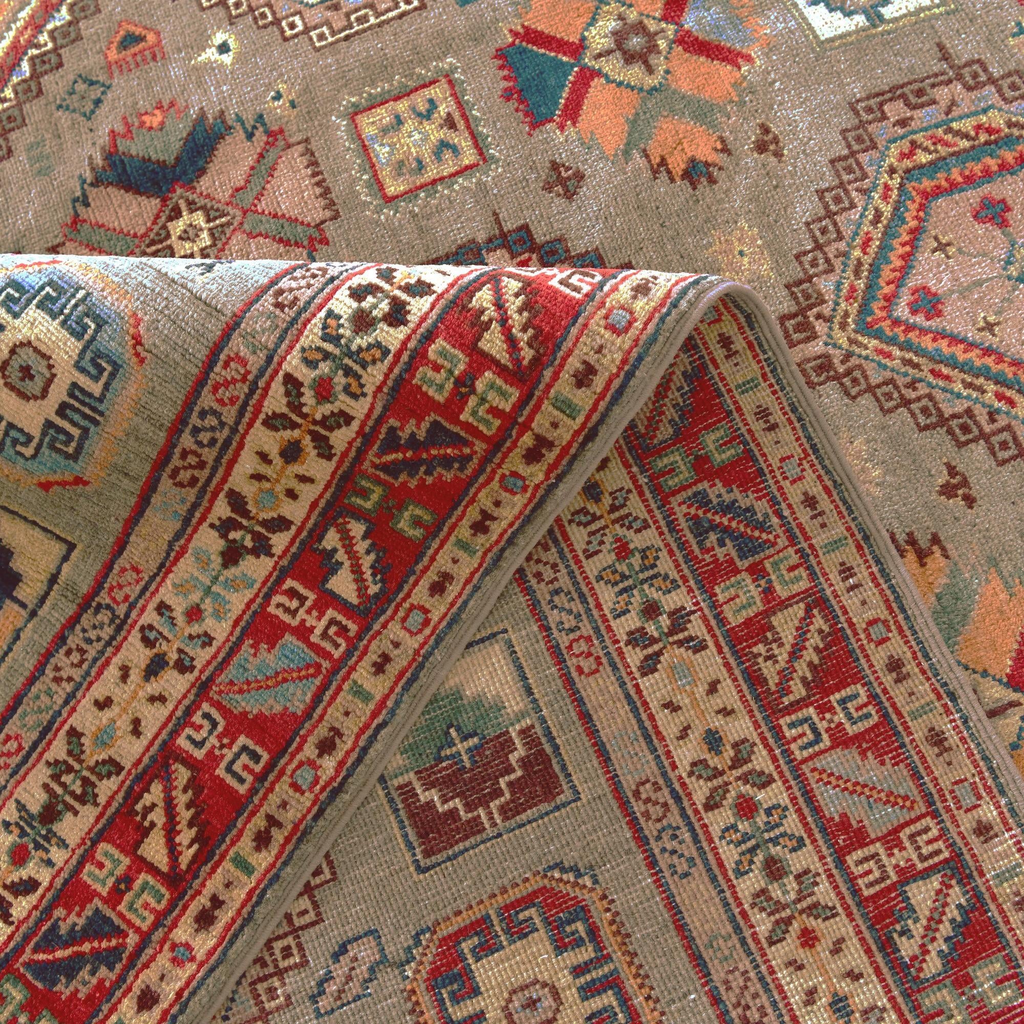6' 5 x 9' 4 Hand Knotted Kazak Rug