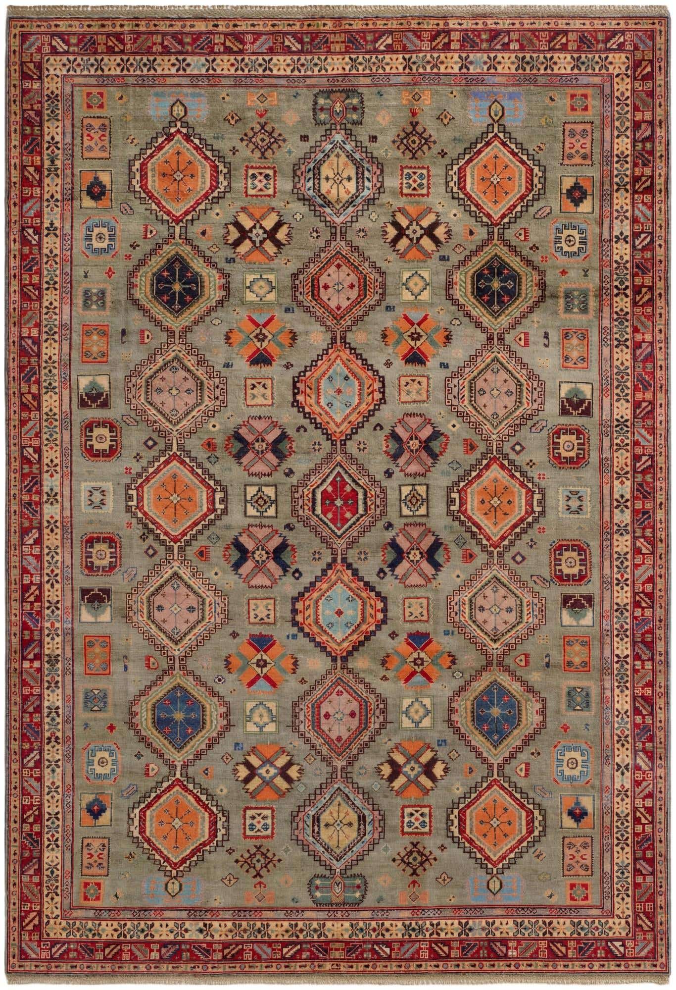 6' 5 x 9' 4 Hand Knotted Kazak Rug