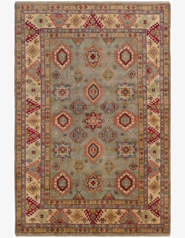 6' 7 x 9' 10 Hand Knotted Kazak Rug
