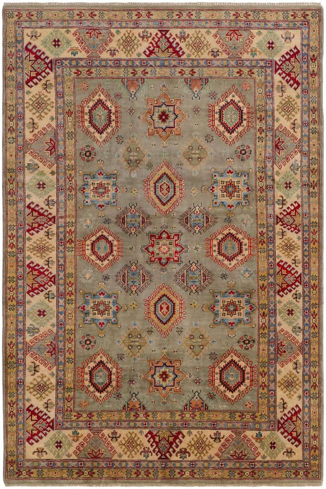 6' 7 x 9' 10 Hand Knotted Kazak Rug