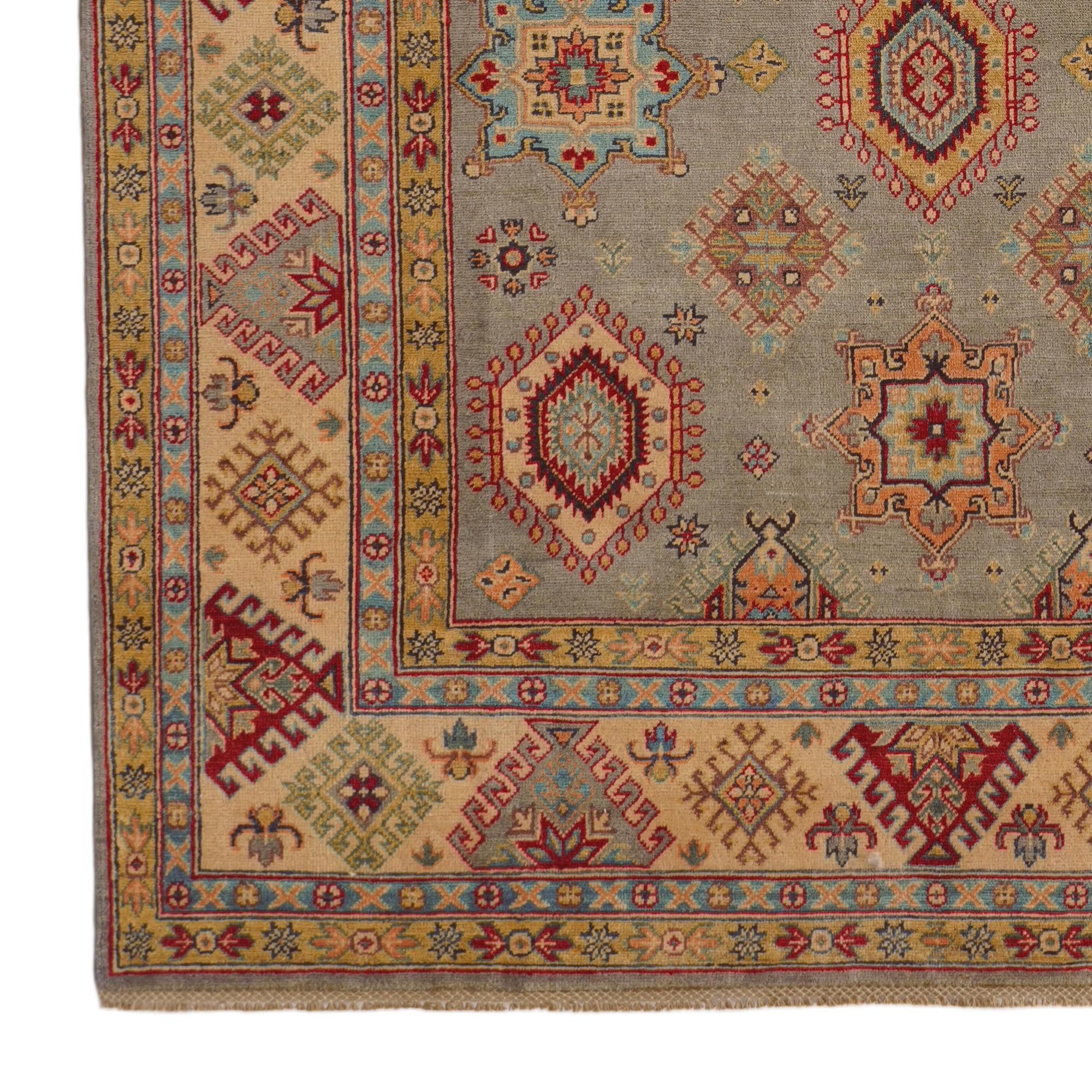 6' 8 x 9' 11 Hand Knotted Kazak Rug