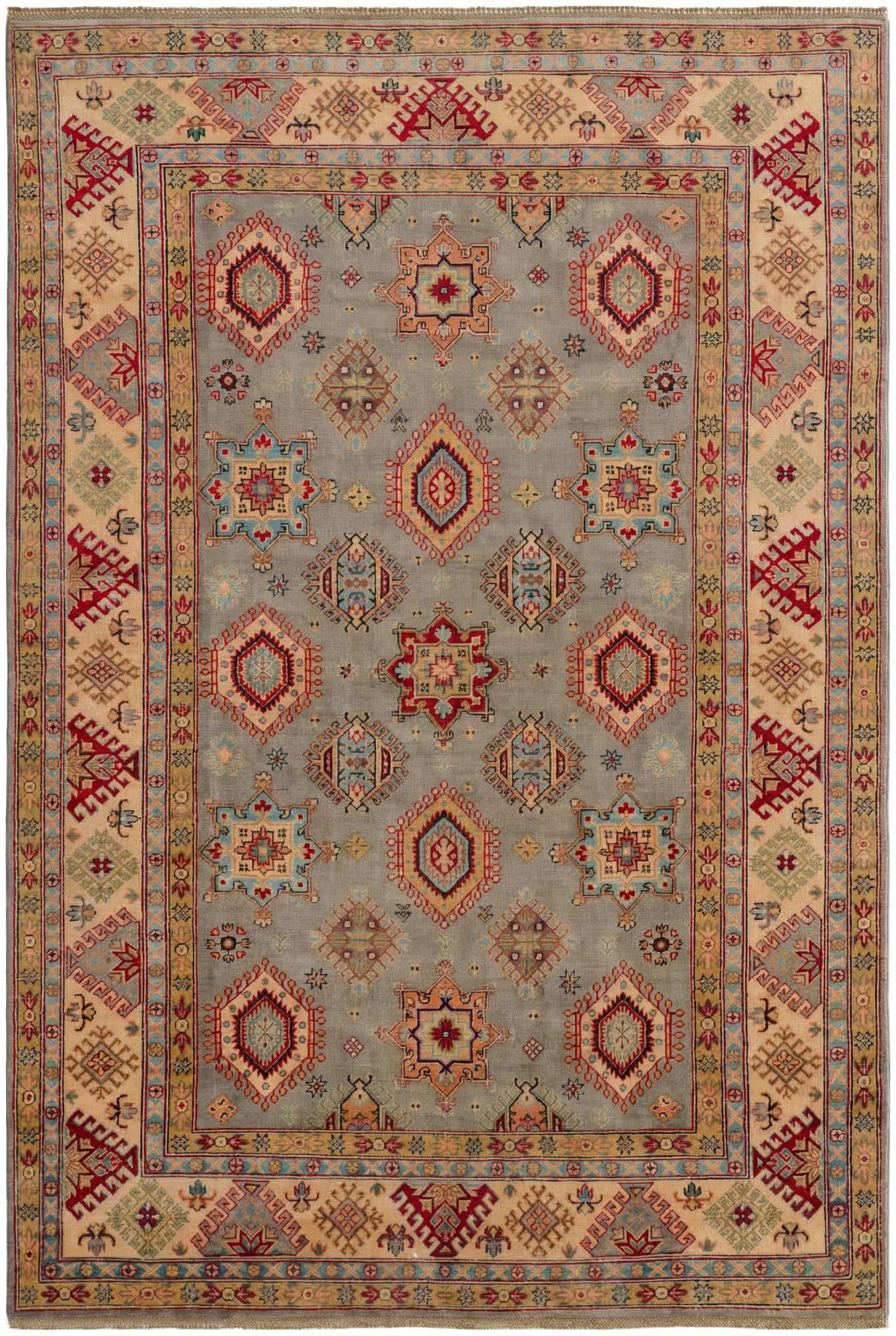 6' 8 x 9' 11 Hand Knotted Kazak Rug