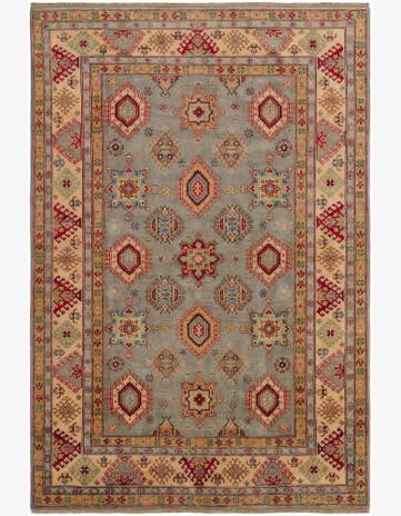 6' 8 x 9' 11 Hand Knotted Kazak Rug
