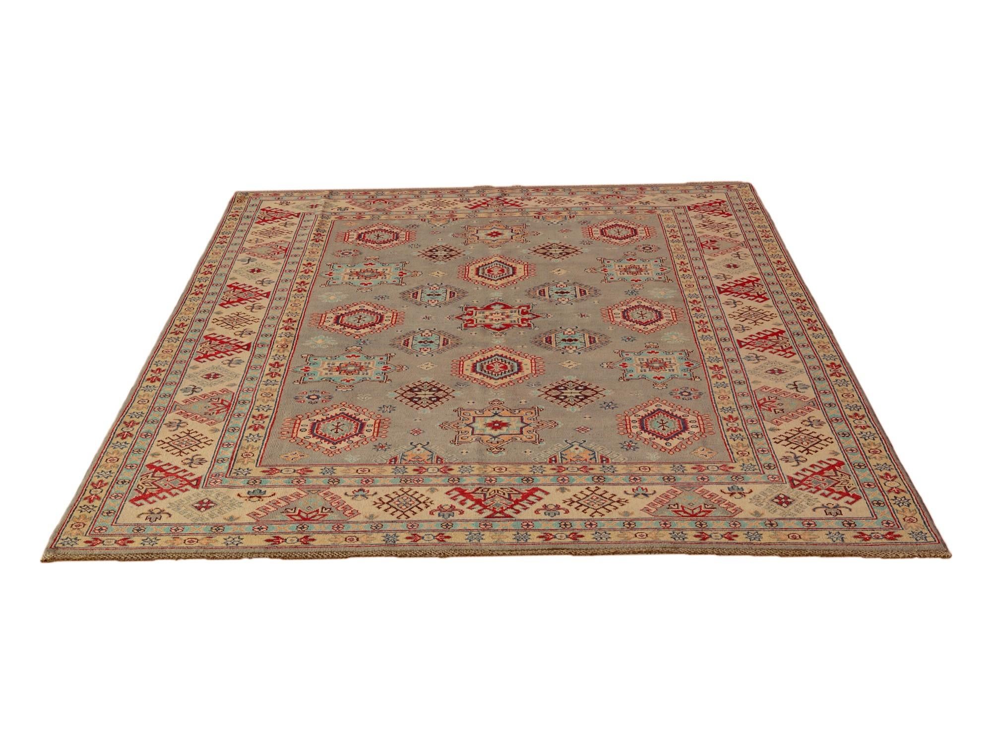 6' 8 x 9' 2 Hand Knotted Kazak Rug