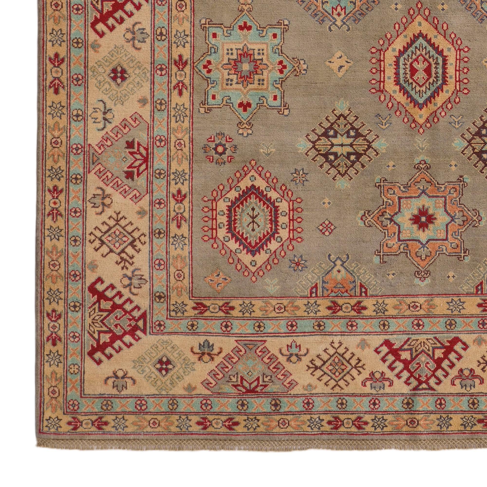 6' 8 x 9' 2 Hand Knotted Kazak Rug