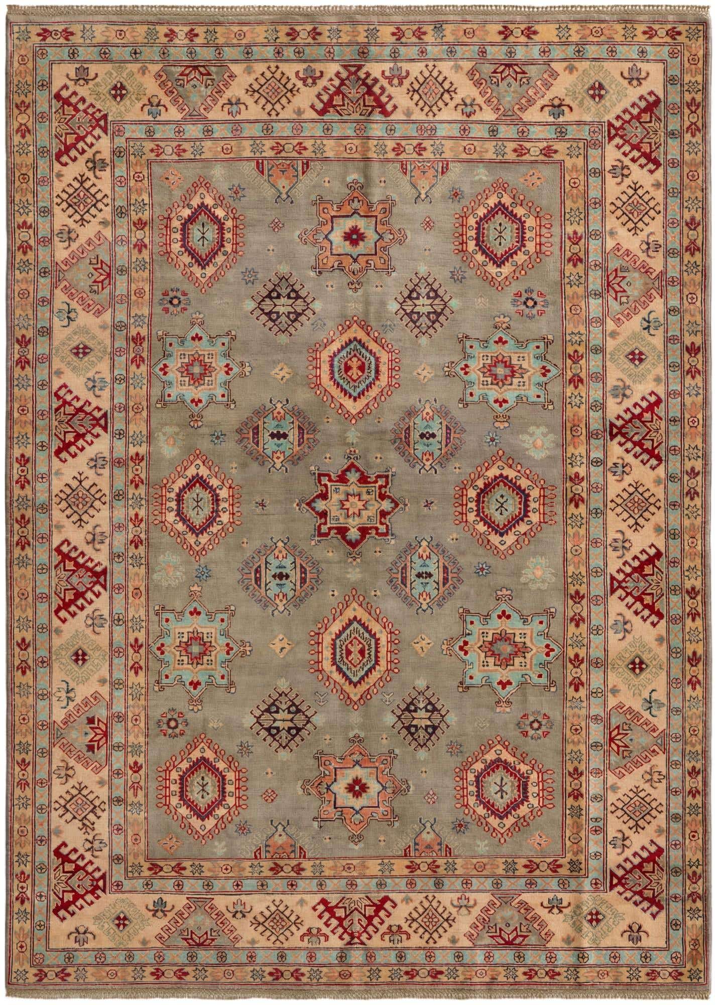 6' 8 x 9' 2 Hand Knotted Kazak Rug