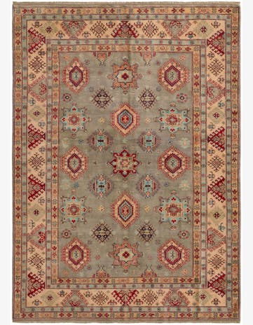 6' 8 x 9' 2 Hand Knotted Kazak Rug