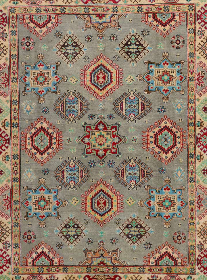 5' 9 x 7' 9 Hand Knotted Kazak Rug