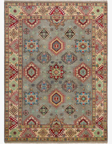 5' 9 x 7' 9 Hand Knotted Kazak Rug