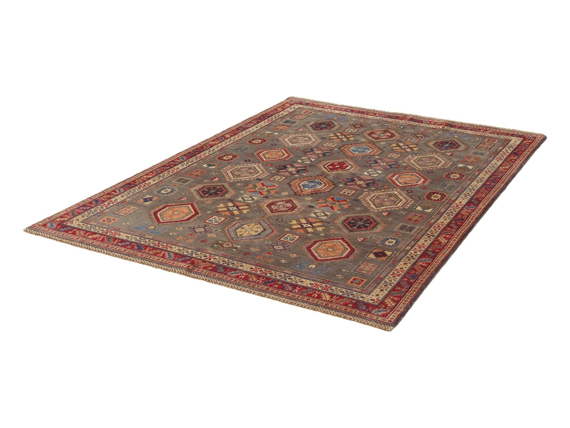 5' 4 x 7' 8 Hand Knotted Kazak Rug