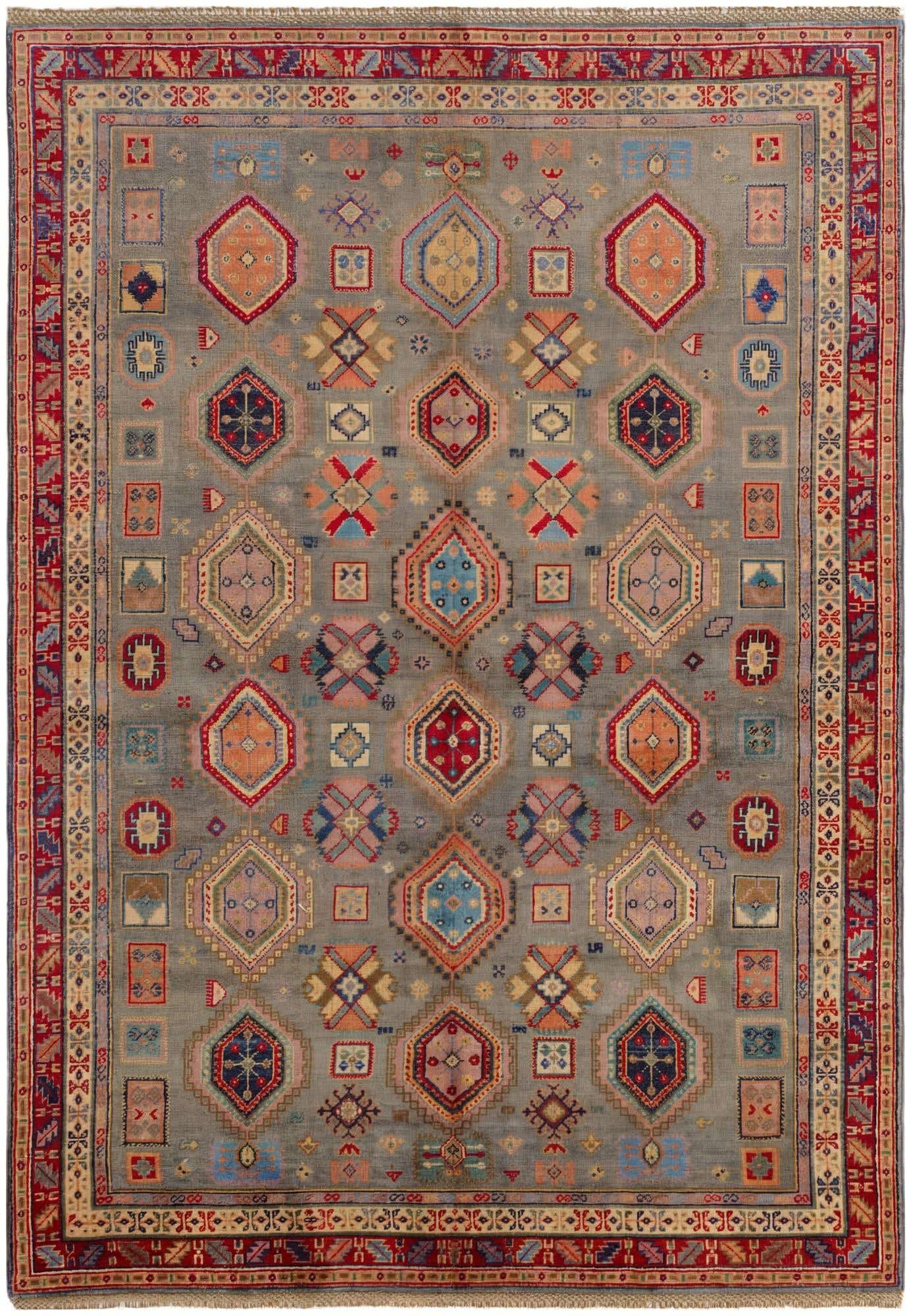 5' 4 x 7' 8 Hand Knotted Kazak Rug