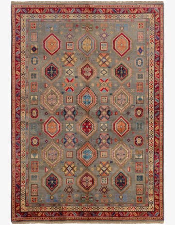5' 4 x 7' 8 Hand Knotted Kazak Rug