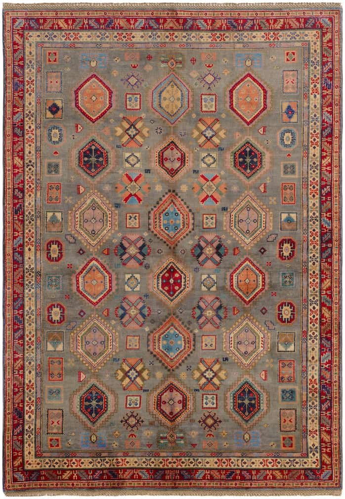 5' 4 x 7' 8 Hand Knotted Kazak Rug