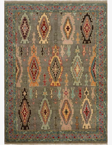 5' 9 x 7' 10 Hand Knotted Kazak Rug