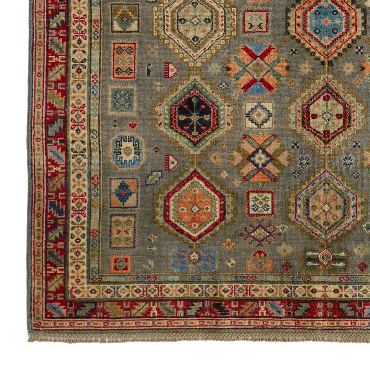 Detail image of 5' 7 x 7' 11 Hand Knotted Kazak Rug
