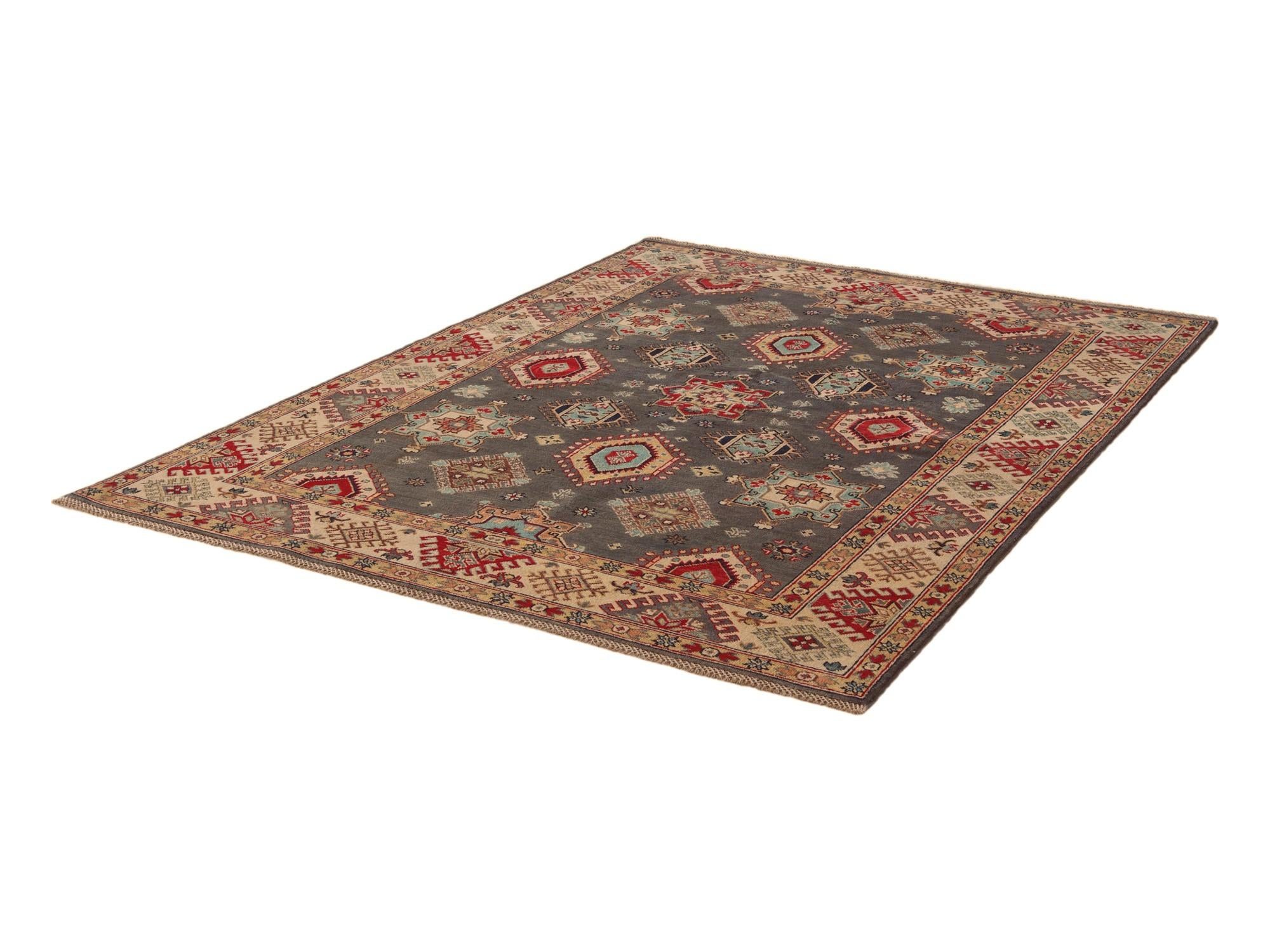 5' 7 x 7' 7 Hand Knotted Kazak Rug