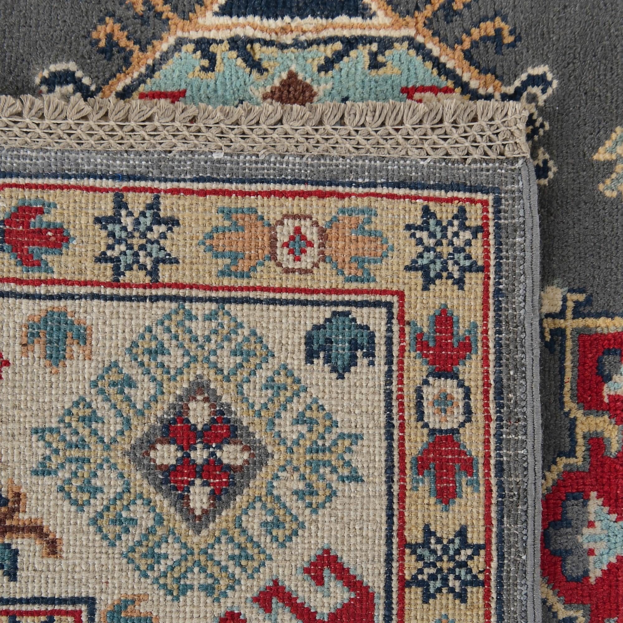 Detail image 12 of 12: 5' 7 x 7' 7 Hand Knotted Kazak Rug