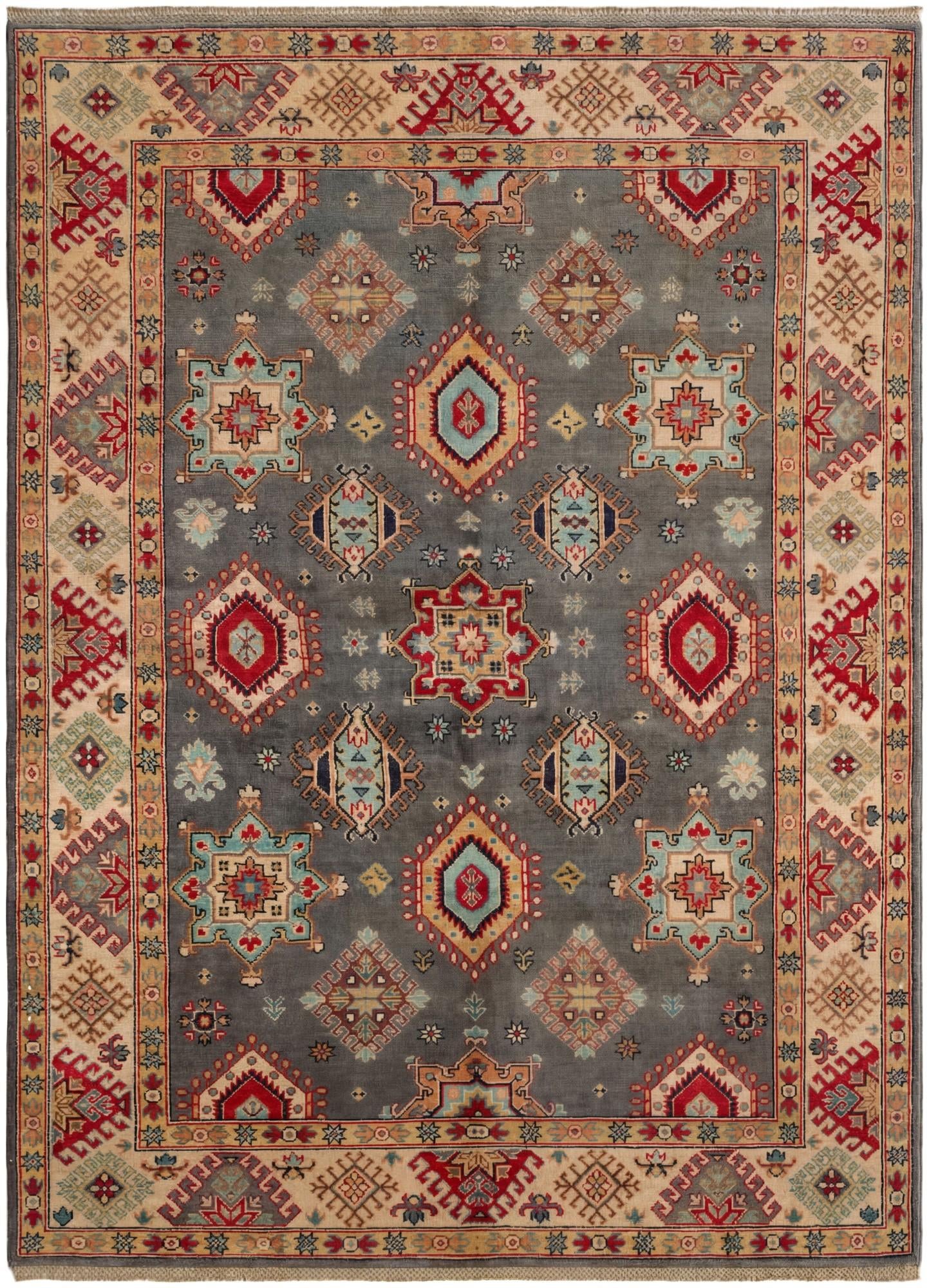 5' 7 x 7' 7 Hand Knotted Kazak Rug