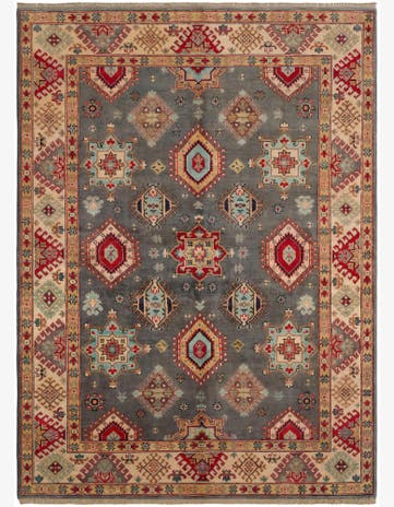 5' 7 x 7' 7 Hand Knotted Kazak Rug