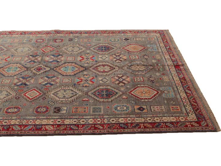 5' 7 x 8' 4 Hand Knotted Kazak Rug