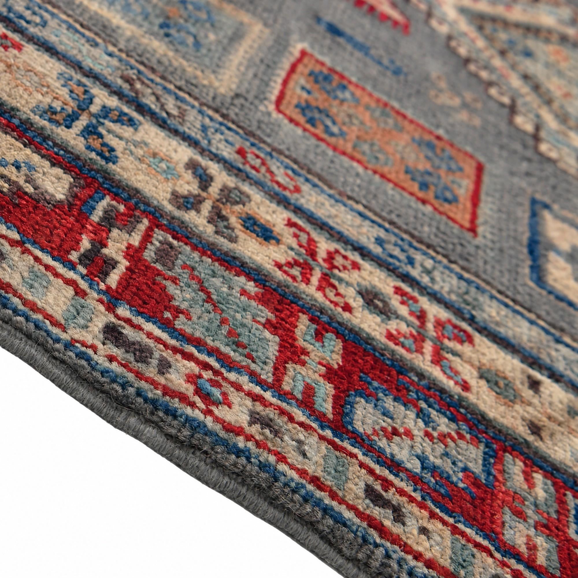 Detail image 8 of 12: 5' 7 x 8' 4 Hand Knotted Kazak Rug