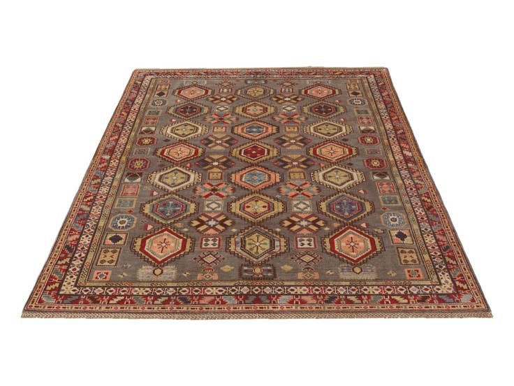 Detail image of 5' 2 x 7' 11 Hand Knotted Kazak Rug