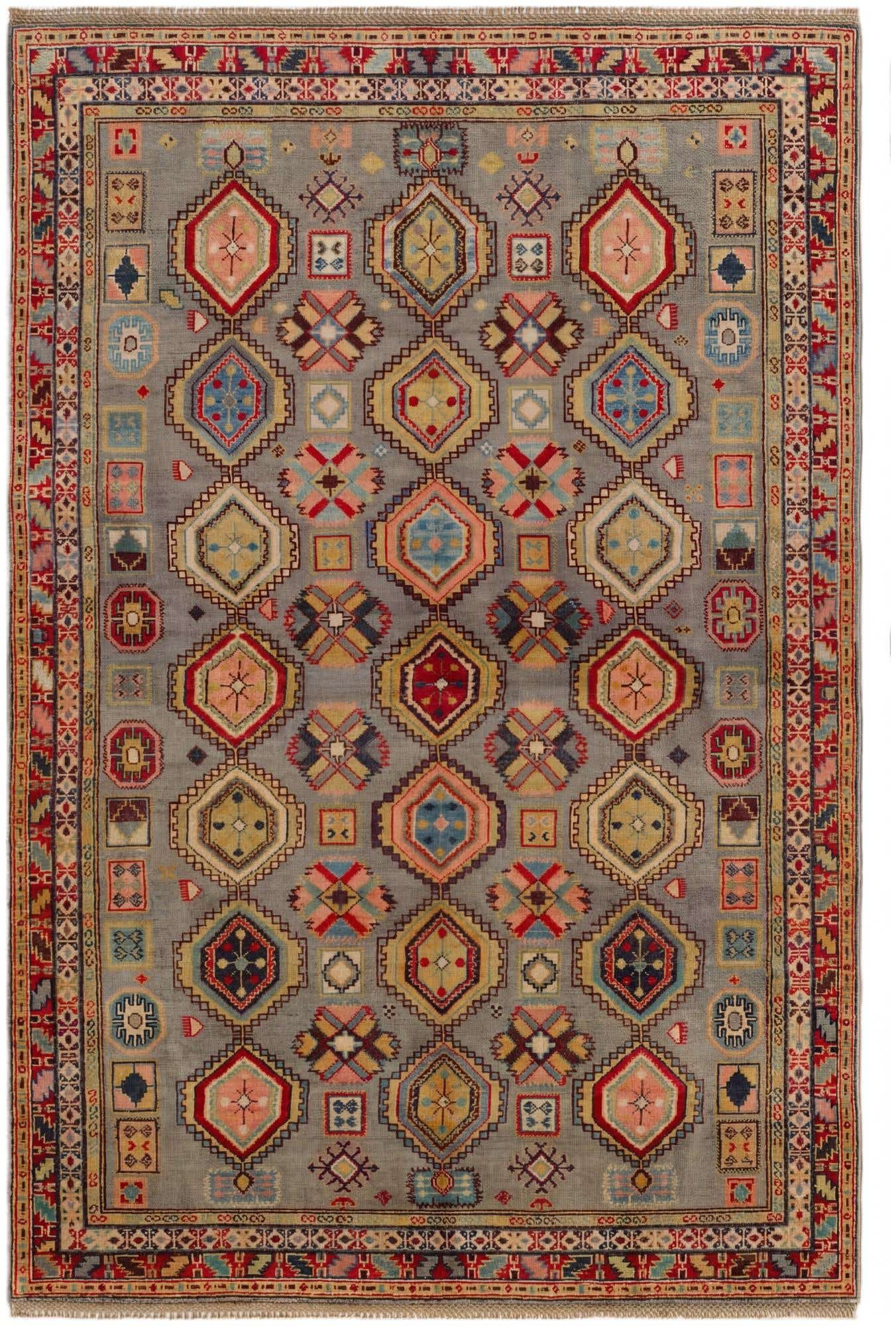 5' 2 x 7' 11 Hand Knotted Kazak Rug