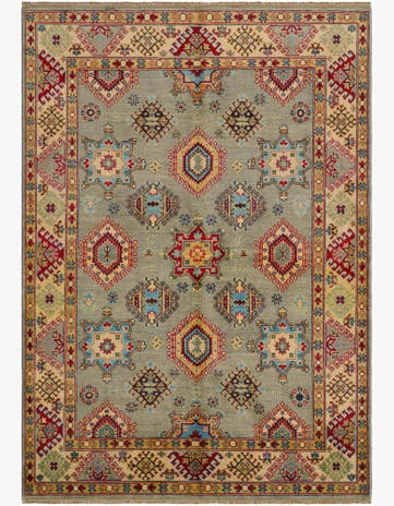 5' 7 x 7' 10 Hand Knotted Kazak Rug