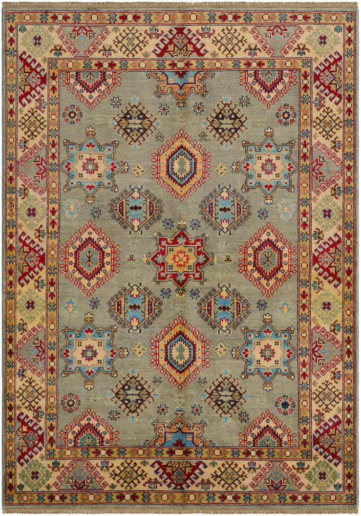 5' 7 x 7' 10 Hand Knotted Kazak Rug