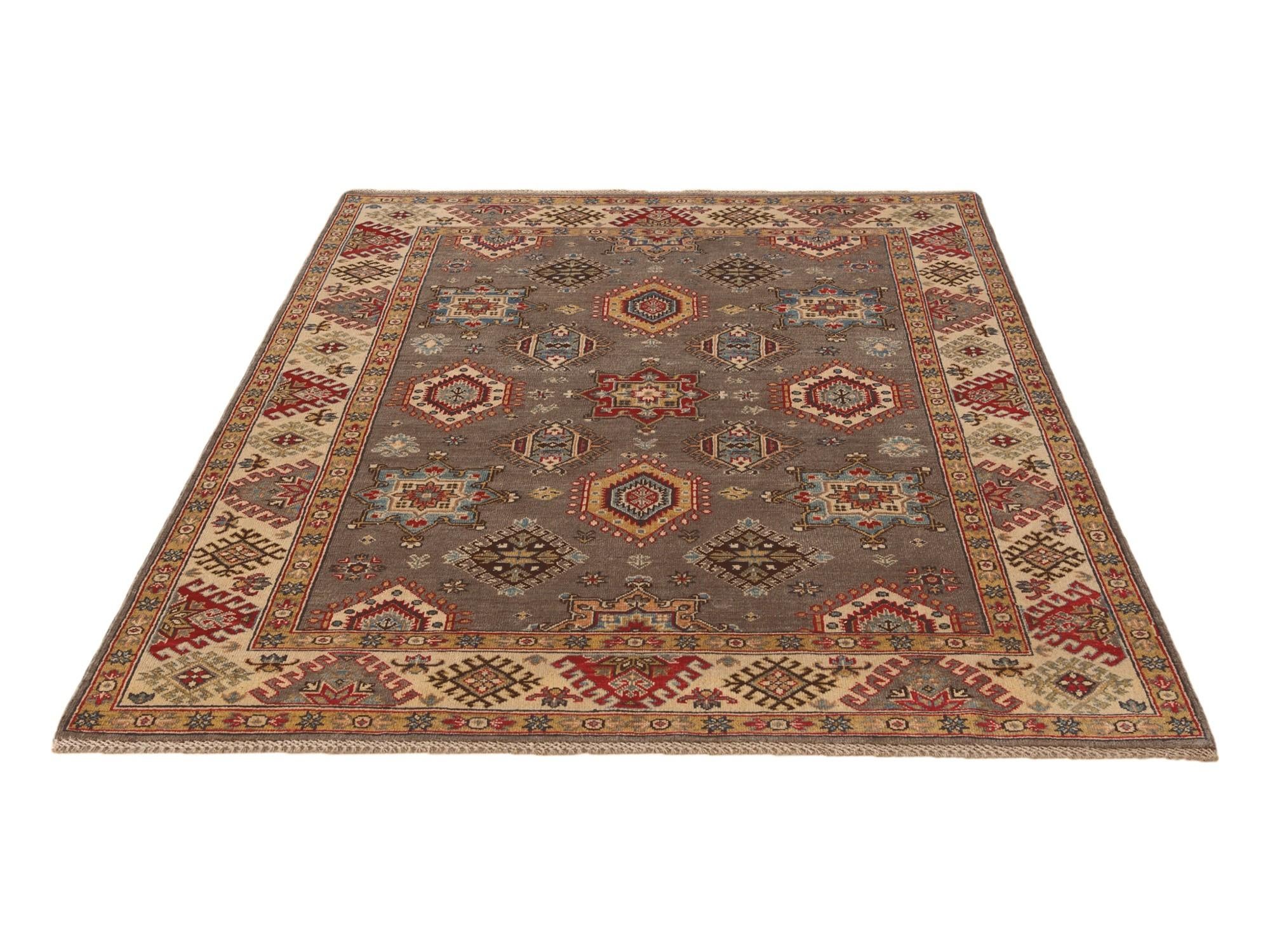 5' 3 x 7' 5 Hand Knotted Kazak Rug