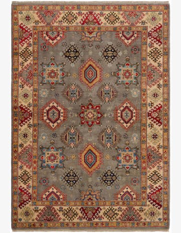 5' 3 x 7' 5 Hand Knotted Kazak Rug