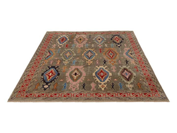 6' 7 x 9' 9 Hand Knotted Kazak Rug