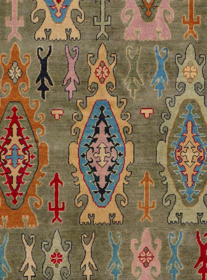 6' 7 x 9' 9 Hand Knotted Kazak Rug