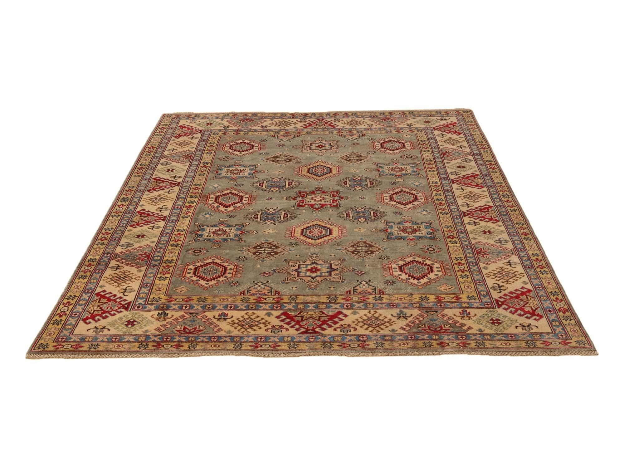 6' 8 x 9' 5 Hand Knotted Kazak Rug