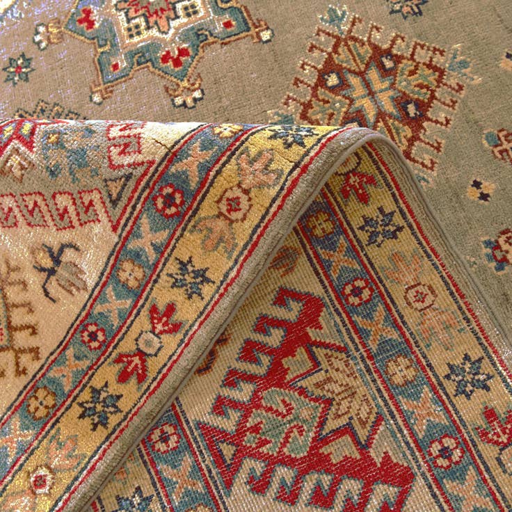 Detail image of 6' 8 x 9' 5 Hand Knotted Kazak Rug