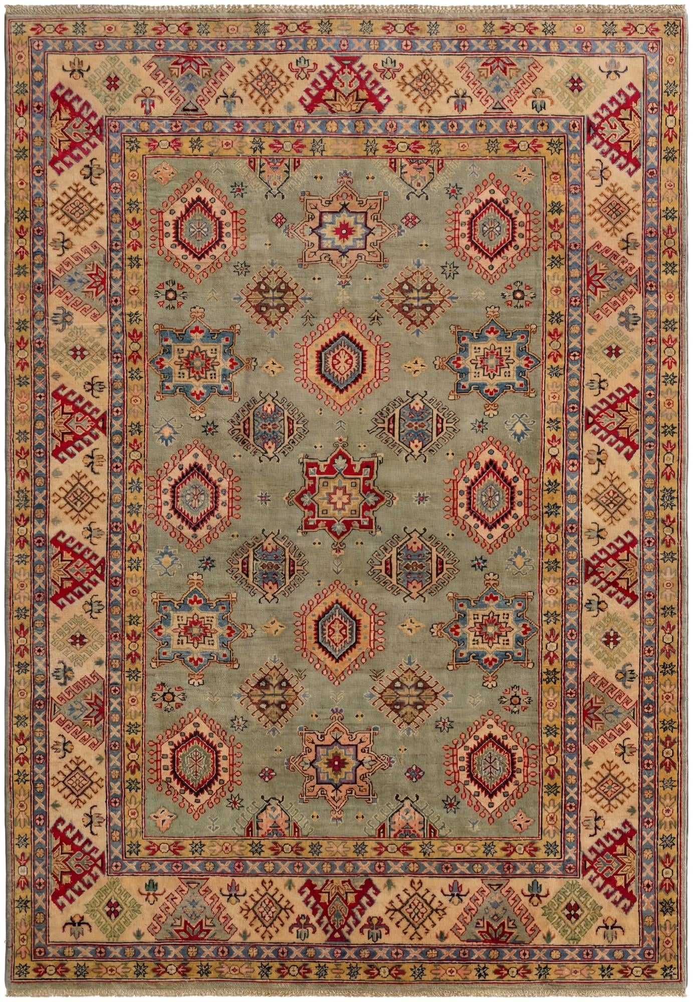 6' 8 x 9' 5 Hand Knotted Kazak Rug