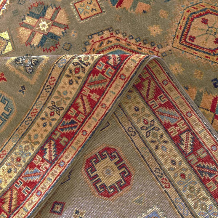Detail image of 6' 8 x 9' 7 Hand Knotted Kazak Rug