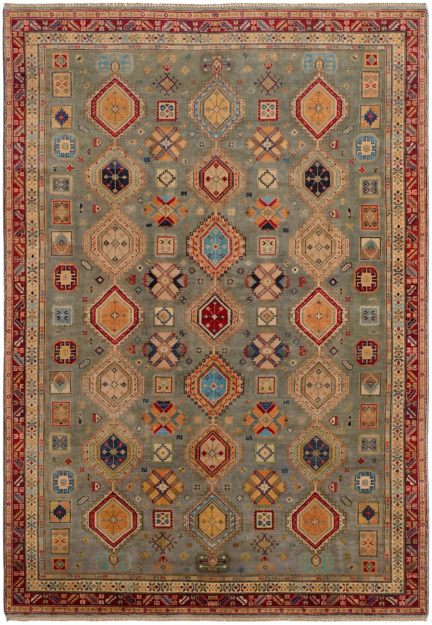 6' 8 x 9' 7 Hand Knotted Kazak Rug