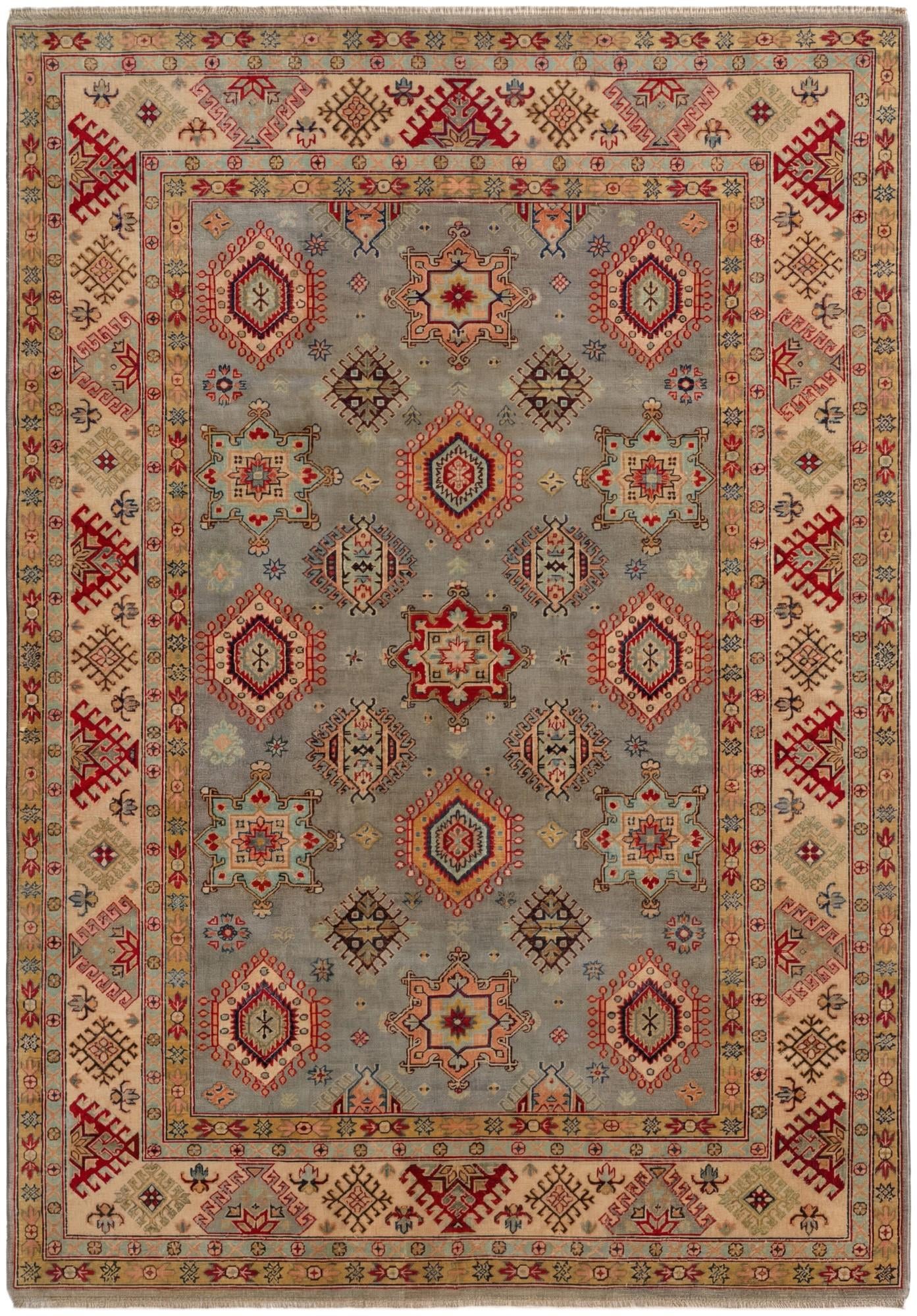 6' 10 x 9' 8 Hand Knotted Kazak Rug