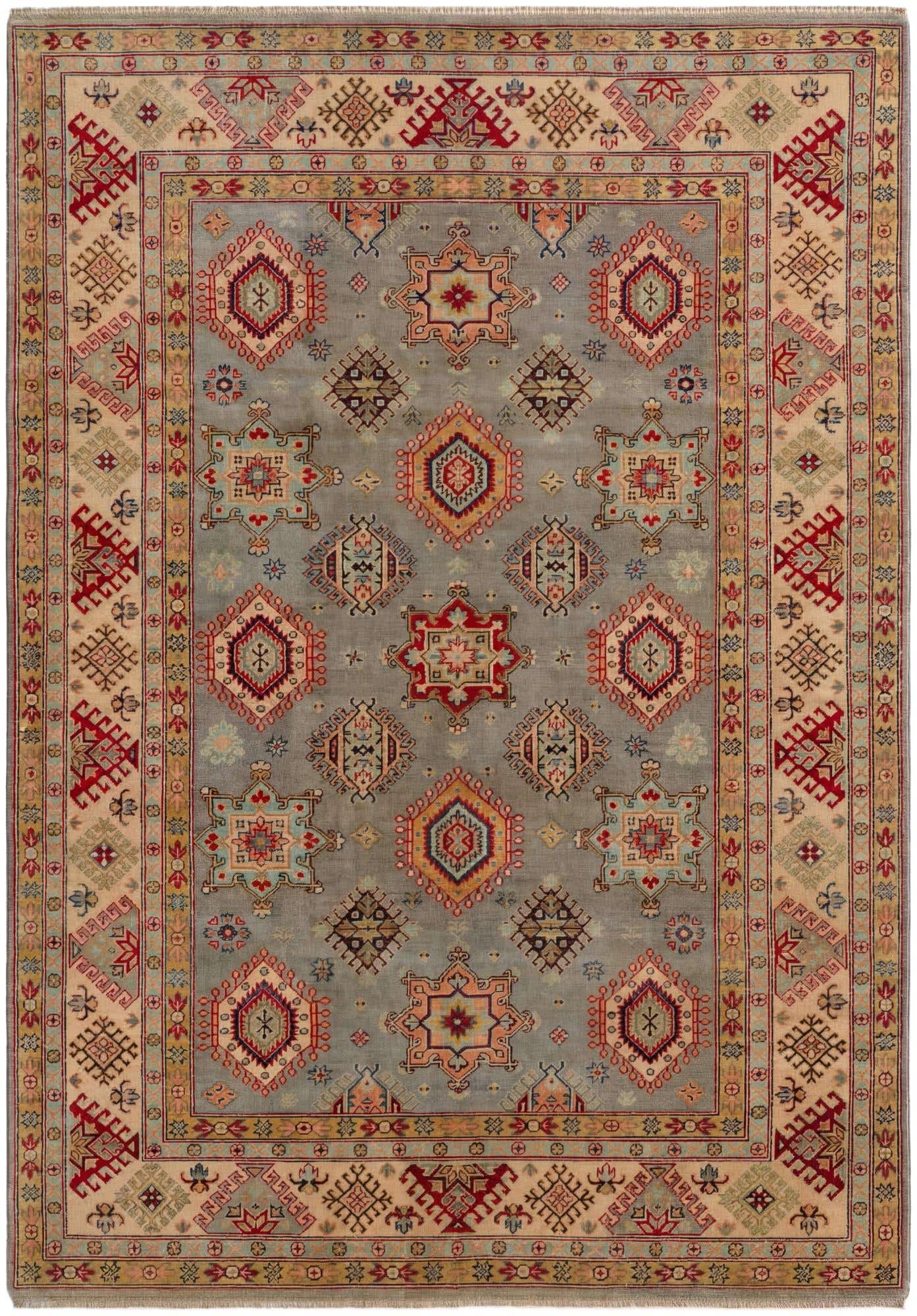 6' 10 x 9' 8 Hand Knotted Kazak Rug