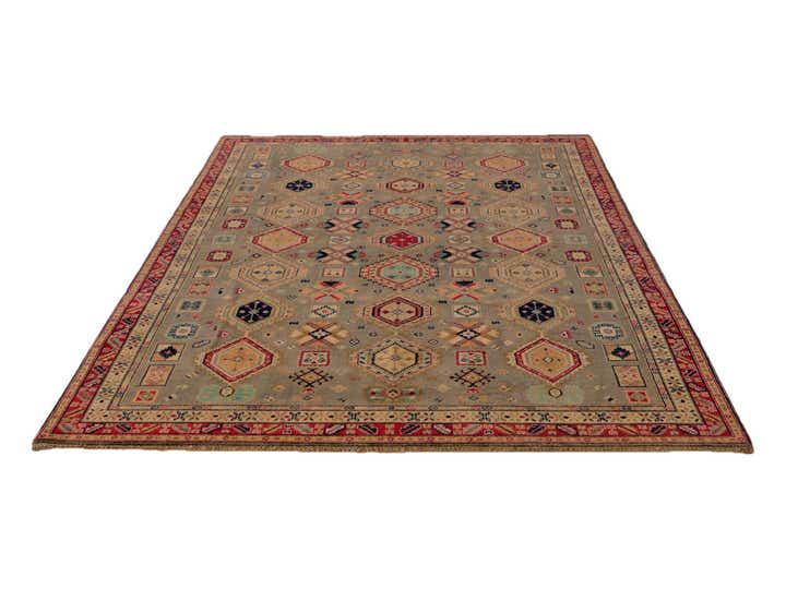6' 5 x 9' 9 Hand Knotted Kazak Rug