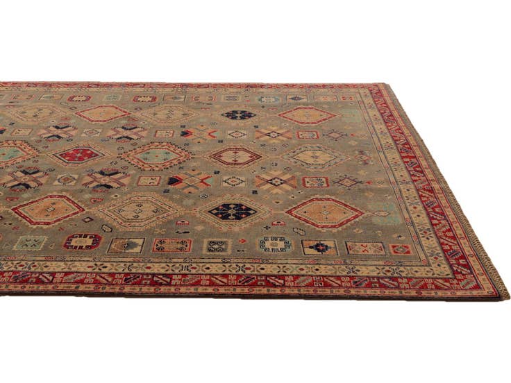 Detail image of 6' 5 x 9' 9 Hand Knotted Kazak Rug