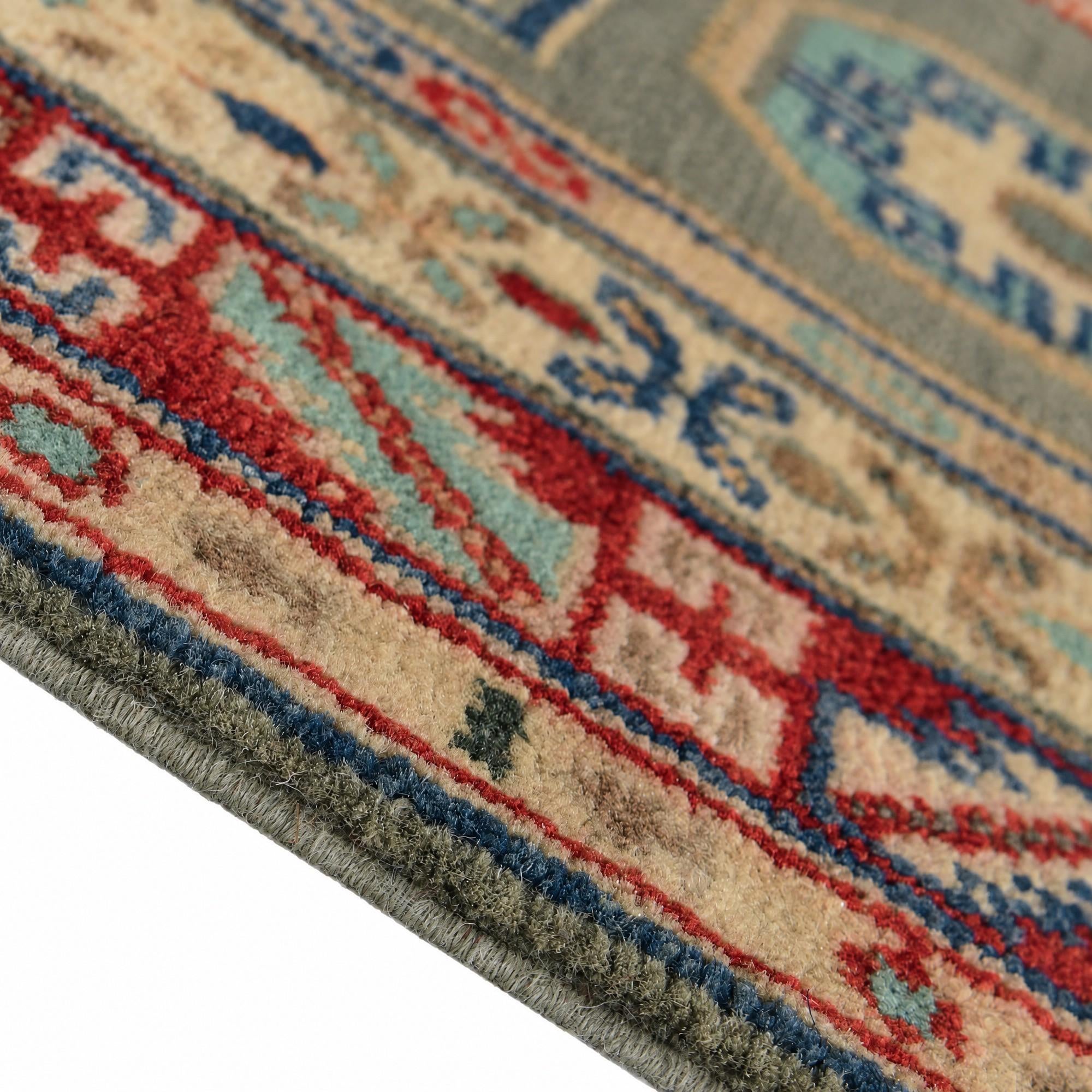 Detail image 8 of 12: 6' 5 x 9' 9 Hand Knotted Kazak Rug