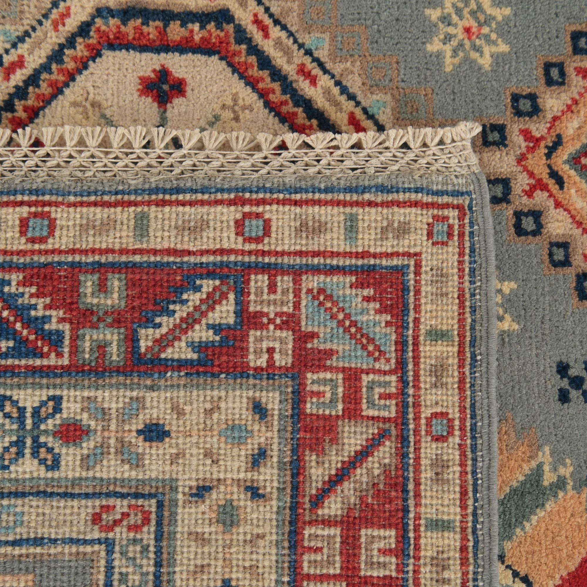 Detail image 12 of 12: 6' 5 x 9' 9 Hand Knotted Kazak Rug