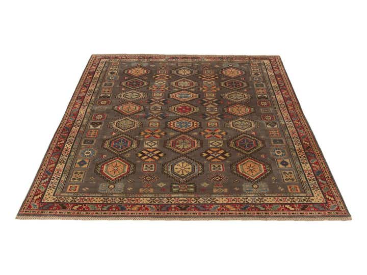 5' 8 x 8' Hand Knotted Kazak Rug