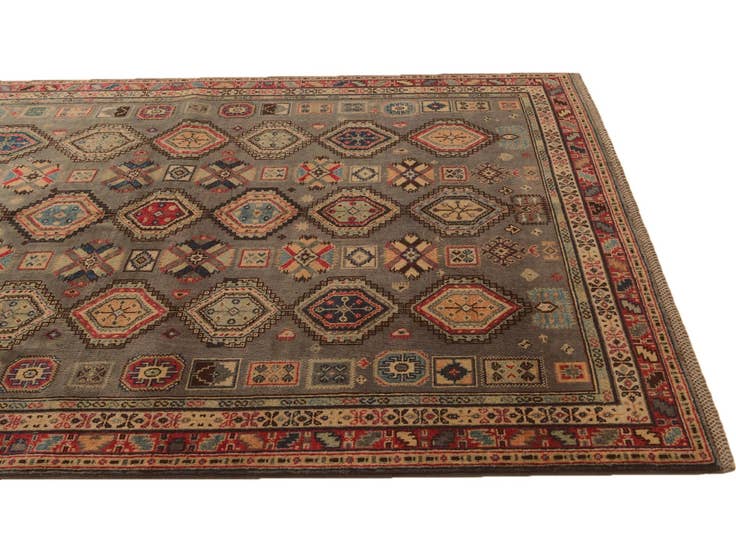 Detail image of 5' 8 x 8' Hand Knotted Kazak Rug